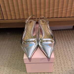 Sam Edelman Silver Slingback Heels